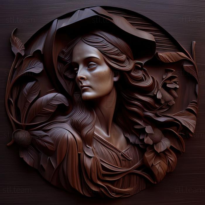 3D модель Мері Сванн американська художниця (STL)